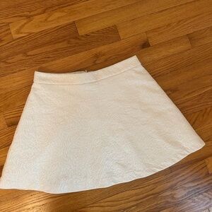 F21 Classic Cream A-Line Skirt
